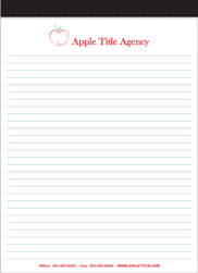 Custom Imprinted Letter Pad Sheets