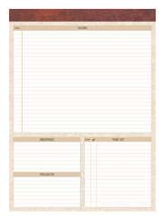 Cream Planner Organizer Pads