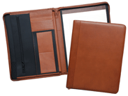Tan Leather Portfolio with Ruled Pad